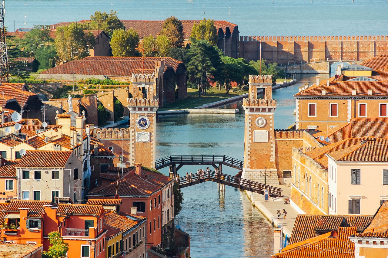 Venezianisches Stadtbild Luftaufnahme